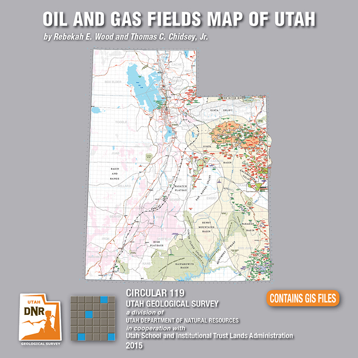 Oil And Gas Fields Map Of Utah Utah Geological Survey 5966