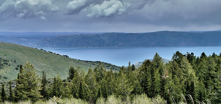 While it is one of the oldest lakes in North America, Bear Lake is best known for its blue splendor. The water in Bear Lake is pristine, deep, and calcium-carbonate rich, giving it a blue appearance. Bear Lake, Rich County, Utah Photographer: Nikki Simon; © 2015