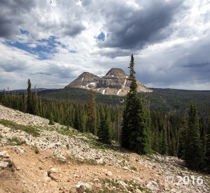 Reids Peak (11,708 feet) and Bald Mountain (11,943 feet) consist of the late Precambrian-age Mount Watson Formation, part of the Uinta Mountain Group which forms the core of the Uinta Mountains. The spectacular scenery and vistas of the Uinta Mountains result from numerous glacial cycles during the Quaternary Period. Wasatch–Cache National Forest, Summit County, Utah Photographer: Adam Hiscock © 2016