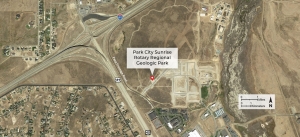 A Google Earth© view of Park City Sunrise Rotary Regional Geologic Park.