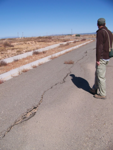 Offset caused by subsidence in Iron County, Utah
