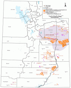 Utah tar sand deposits.